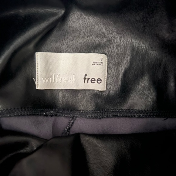 Wilfred Free DARIA ANKLE PANT High Waisted Vegan Luxury Japanese Leather Legging - Picture 3 of 4